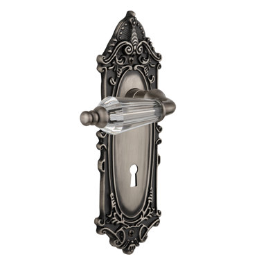 Victorian Plate with Decorative Keyhole and Double Dummy with Parlour Lever
