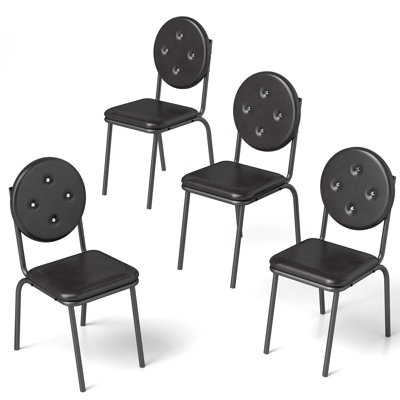Tabourets de bar modernes en similicuir avec surface imperméable et pieds en métal durables, faciles à assembler pour la cuisine et les salles à manger