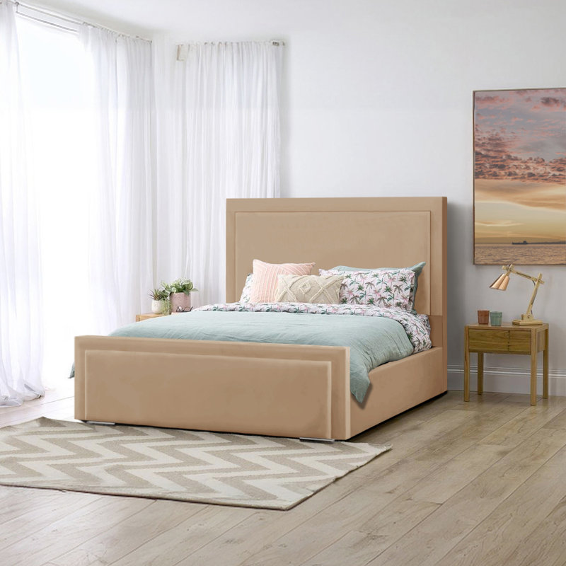 Abhipsa Upholstered Bed, Beige, Kingsize (5')