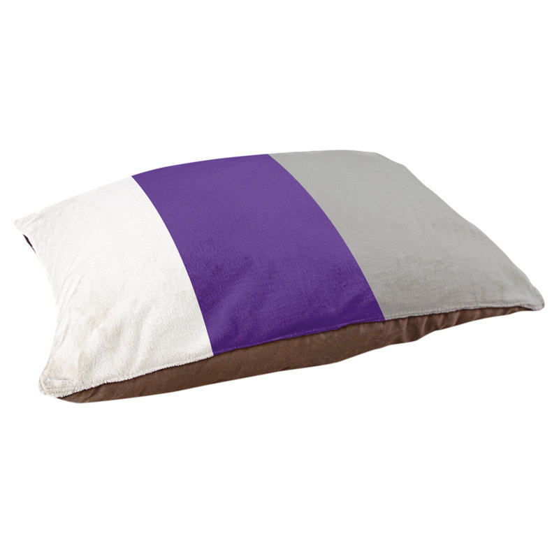 Coussin d'extérieur pour chien Mississippi Rebellion, Très grand (l 50 po x P 40 po x H 7 po), Milieu violet / gris
