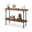 Console rectangulaire en bois massif brun-367998658