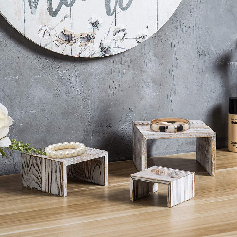 Rustic Solid Wood Jewellery Stand