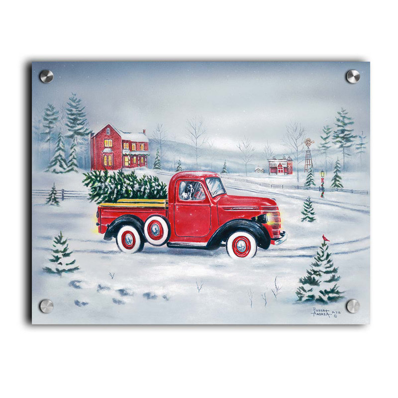 Noël champêtre par Robert Andrea, Plastique / acrylique, Non, H 24 po x l 30 po x P 1 po