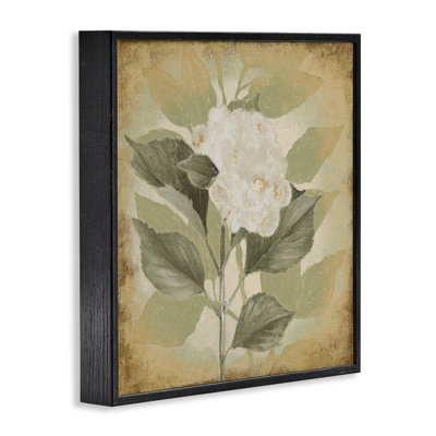Rustic Geranium Impression Grey Framed Giclee Art by Lanie Loreth