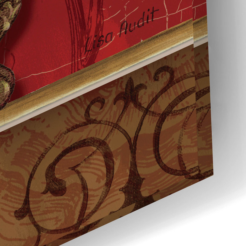 «Royal Red Bath I» par Lisa Audit, art mural en verre acrylique, H 16 po x l 24 po x P 0,2 po