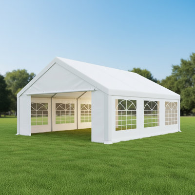 Auvent extérieur imperméable 16 x 20 avec 10 fenêtres d'églises