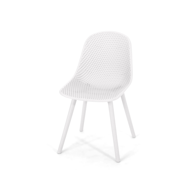 Artha Outdoor Dining Side Chairs, White