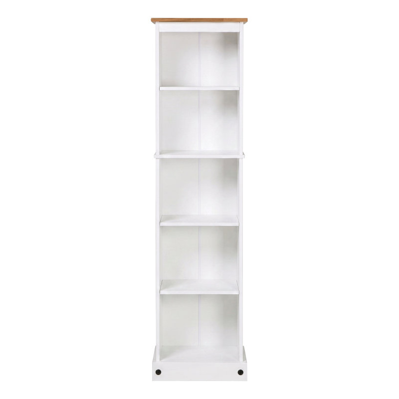 176 cm H x 46 cm W Solid Wood Bookcase, White