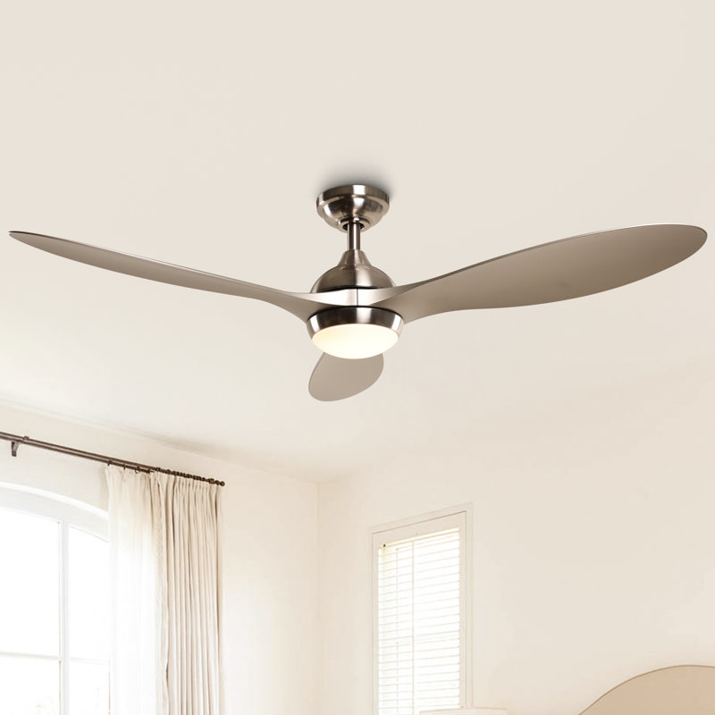 Ventilateur de plafond standard à 3 pales 56 po avec télécommande et ensemble d'éclairage Armillda Anjelo