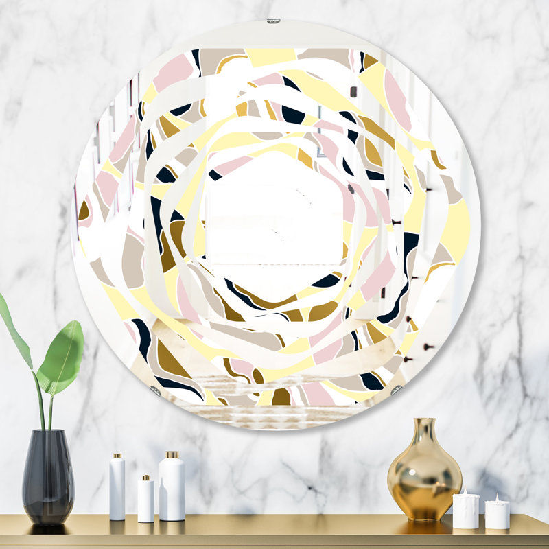 Miroir mural Whirl Cottage Americana, 31,5 po x 31,5 po, Pierres de rivière