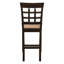Tabourets de bar rembourrés beige et cappuccino (lot de 2) - Structure en hévéa avec assise en mousse