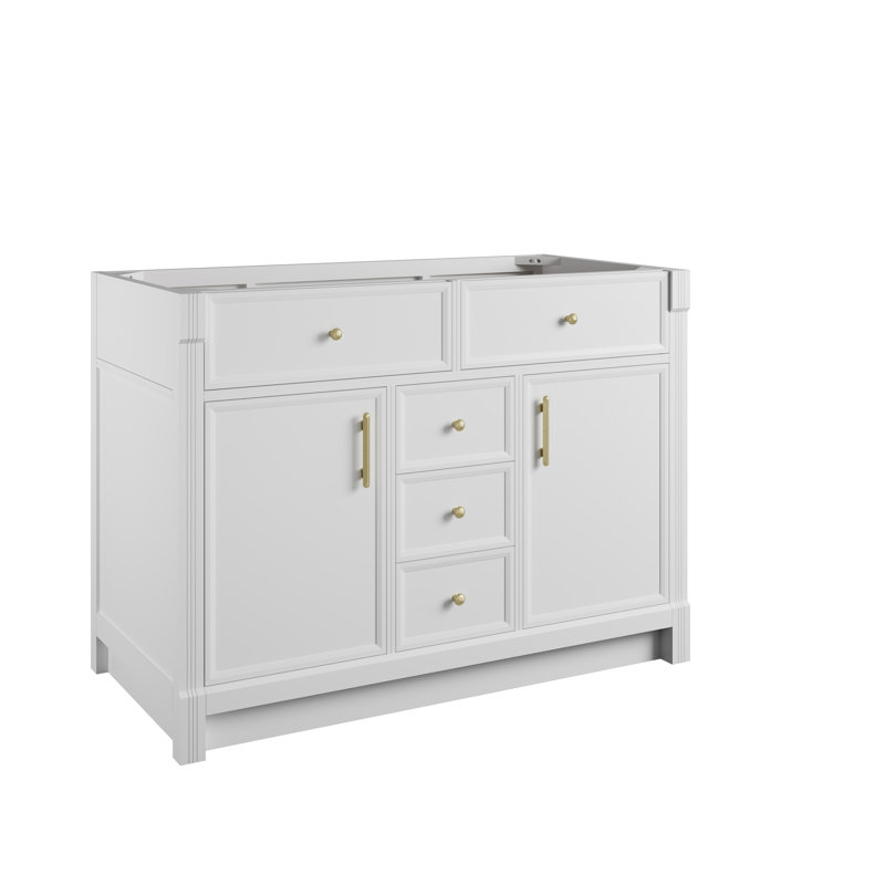 Bellshire 48" W Single Vanity, 48", Eternal Jasmine Pearl Silestone, Bright White