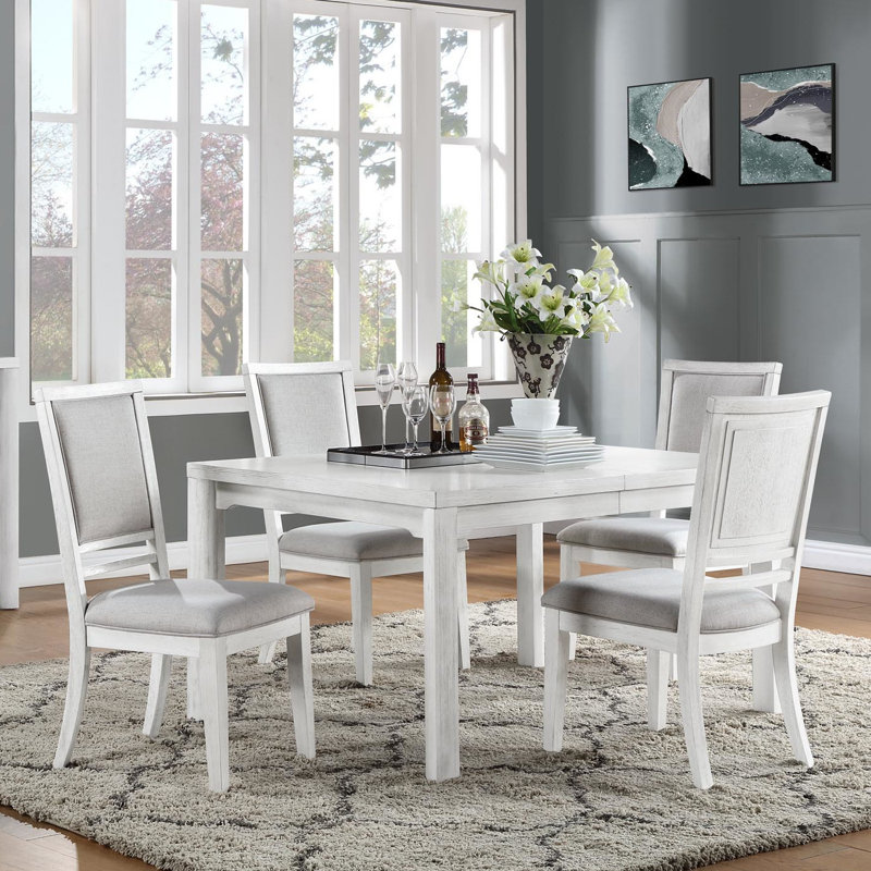 Dover 4 - Person Extendable Four Leg Base Dining Set