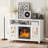 Mirrored Door Bullock TV Stand and Entertainment Center for 60 in TV - Not Include Fireplace-920387478