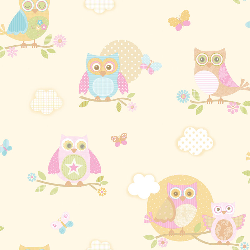 Farris 1000cm x 53cm Matte Wallpaper Roll, Cream/Blue/Brown