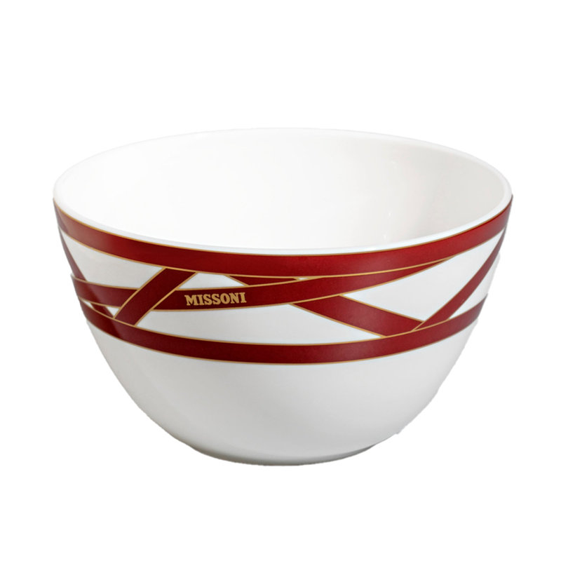 Ensemble de 2 bols à riz Nastri Bordeaux Diam. H 11,3 po x H 2,4 po, 2, Rouge