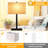 Set Of 2 Bedside Touch Control Table Lamp With USB A+C Charging Ports & AC Outlet, 3-Way Dimmable Nightstand Lamp With Fabric Shade For Bedroom Living Room, 2700K LED Bulbs Included