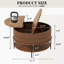 Table basse à plateau relevable avec rangement
