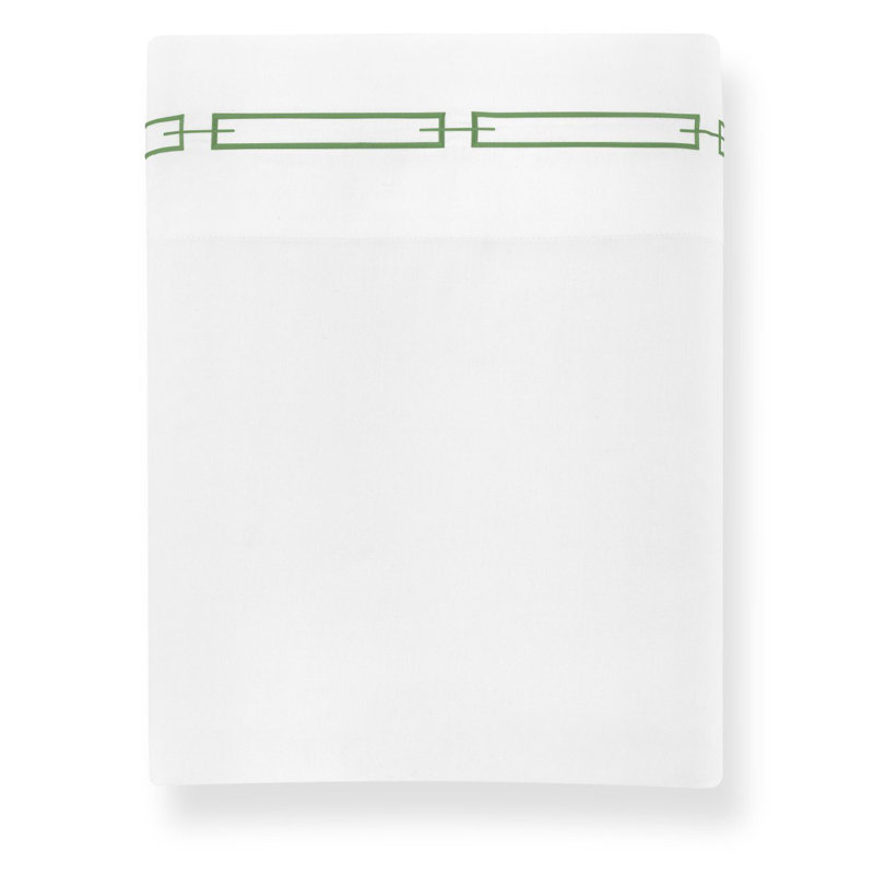 Stanza 420 Thread Count Egyptian-Quality Cotton Flat Sheet, Queen Flat Sheet, White