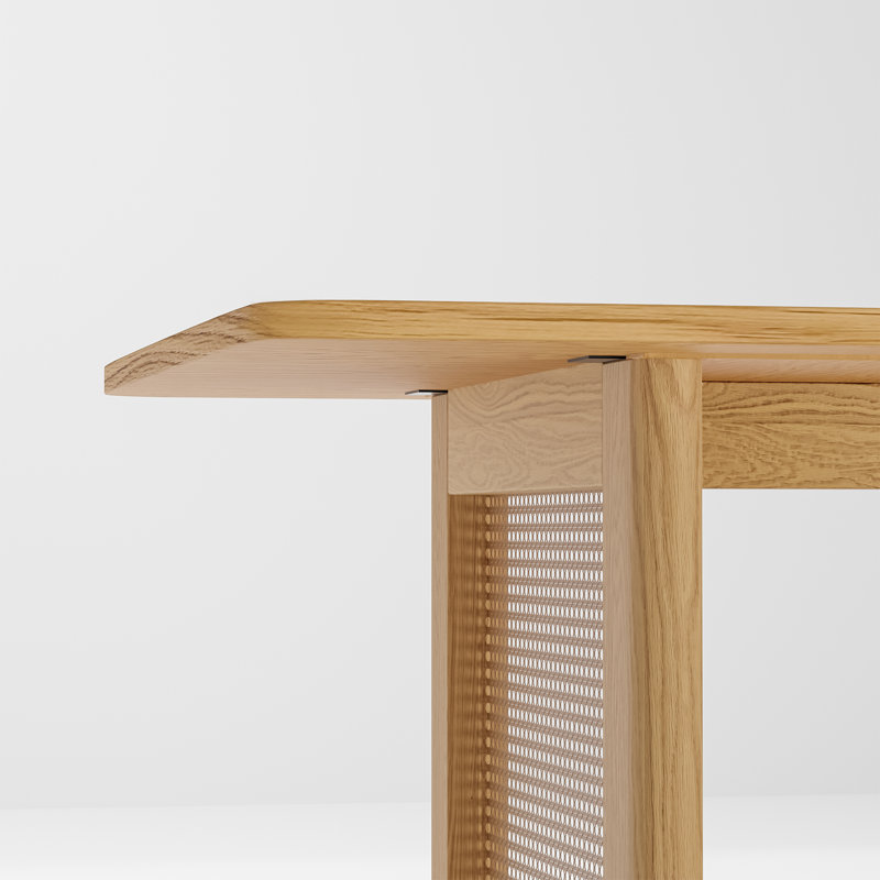 Andiel 33.5"W×30"H Wood Dining Table, Natural Wood, 30"H x 67"L x 33.5"W