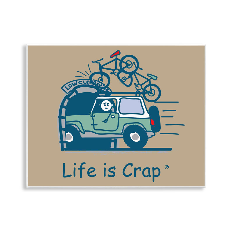 Falling Bikes Overpass Wall Plaque Art by LIC