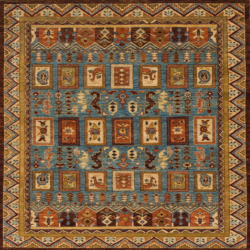 Abstract Indoor Rug, Square 4'