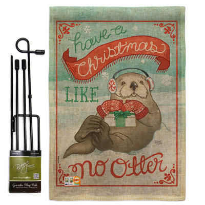 Noël comme no winter impressions de polyester de 2 côtés 19 po x 13 po ensemble de drapeau