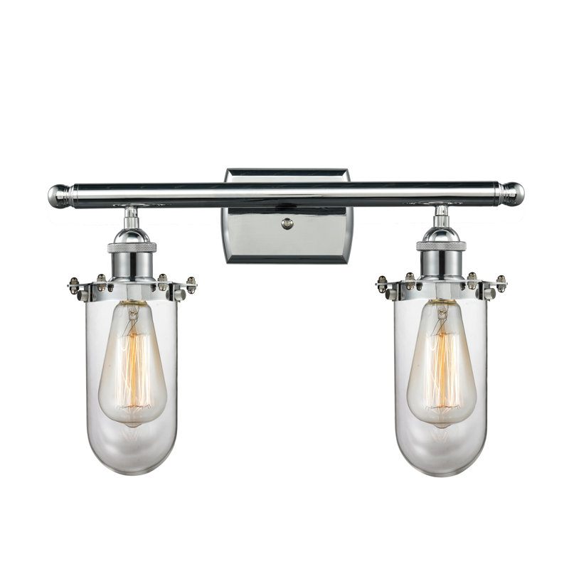 Éclairage pour meuble-lavabo à intensité variable Calixta, Chrome poli, Transparent