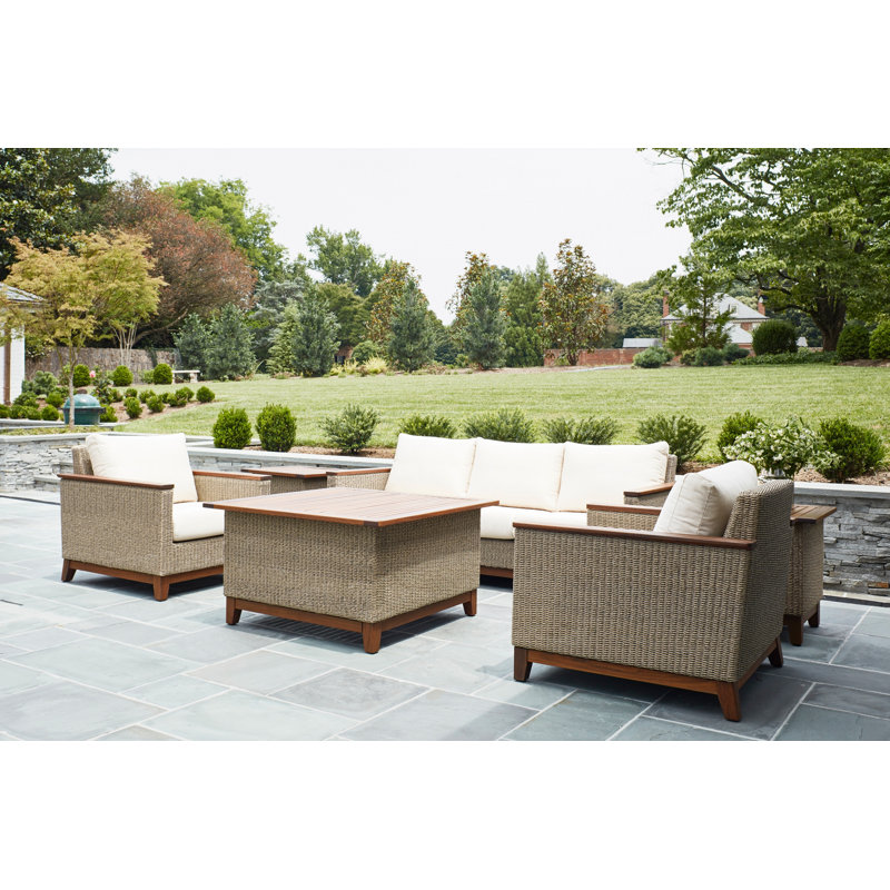 Coral Outdoor 3 - Seat Patio Sofa, Natural, Premier Flax