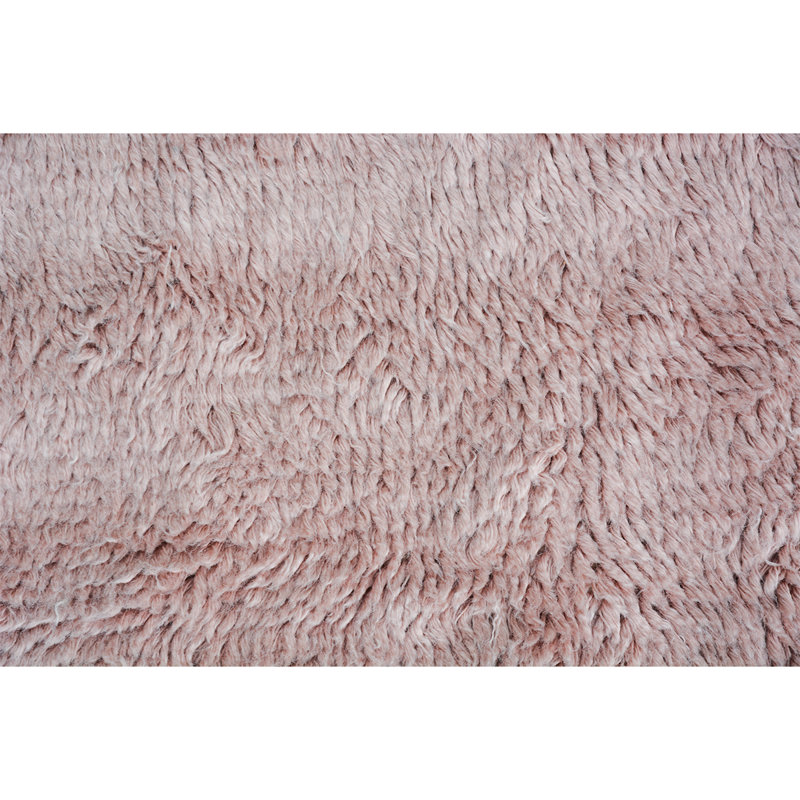 Wool Area Rug in Pink, Rectangle 8' x 10'