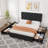 Queen Upholstered Bed Frame, 4 Storage Drawers, Tufted Headboard & Footboard, Wooden Slats, No Box Spring, Black-506525459-506525456