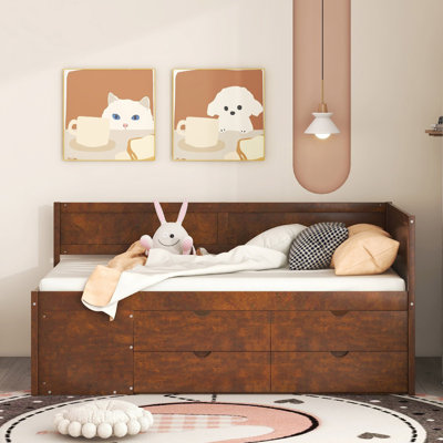 Daybed With Drawers And Shelves by Red Barrel Studio