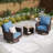 Swivel Wicker Outdoor Lounge Chair With Side Table-106891286