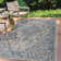 Nate Boho Medallion Textured Weave Gray/Navy Indoor/Outdoor Rug