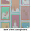 Lots of Red and White Papillon Glass Cutting Board Large
