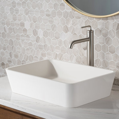Ramus Vessel Sink Bathroom Faucet with Drain Assembly