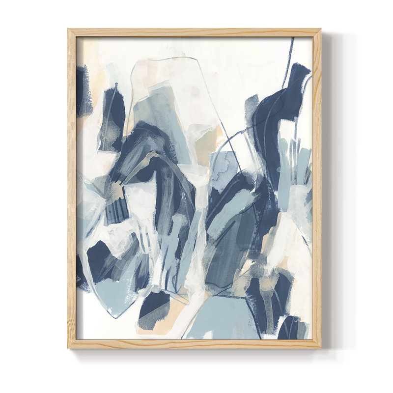 Interlocking Melody II Framed Print - Solid Wood, 15" H x 12" W