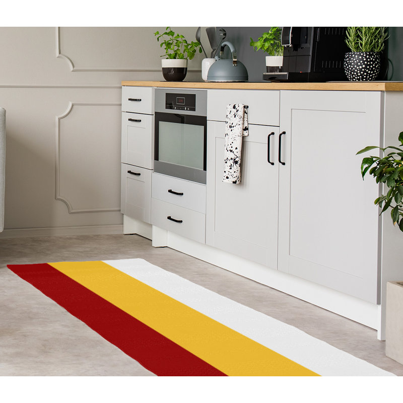 Tapis de zone rouge/jaune, Tapis de couloir 2 pi 6 po x 8 pi