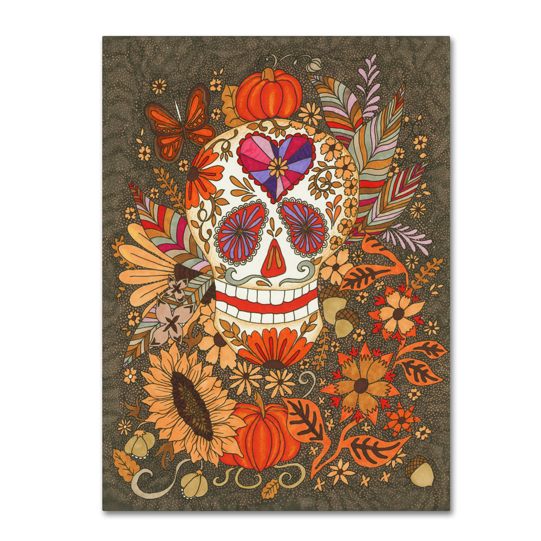 Hardiman 'Autumn Skull' Graphic Art Print on Wrapped Canvas Dakota Fields 