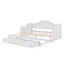 Canapé-lit simple en bois avec lit gigogne escamotable et tiroirs de rangement pratiques-838699544