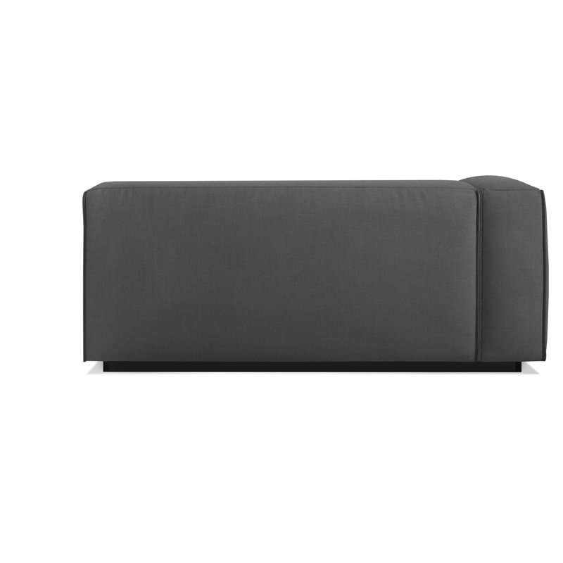 Cleon Chaise Lounge, Tait Charcoal, Left Hand Facing