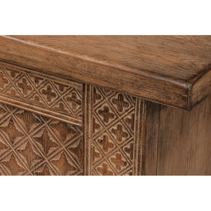 Persian 98'' W Solid Wood Credenza, Brown
