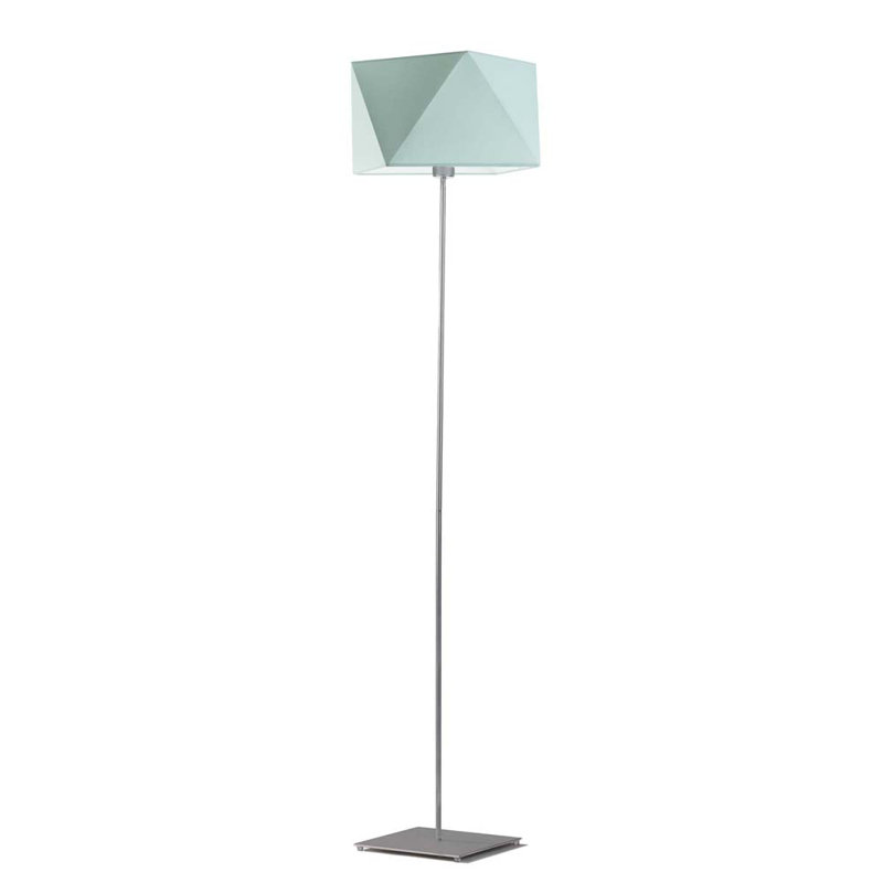 Ayaa 156cm Traditional Floor Lamp, Brushed Steel, Mint/White Inside