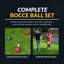 Ensemble de balles de pétanque Hathaway - Comprend 8 balles de pétanque en résine de 3,5 po, une balle Pallino de 1,5 po, un livret de règles officiel et un sac de transport en nylon