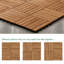 Dalles de terrasse emboîtables en bois brun de 30,5 cm x 30,5 cm (12 po x 12 po) - Paquet de 24 pièces-126256603