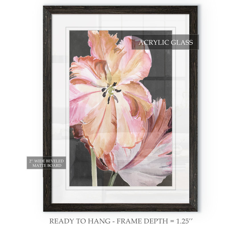 « pastel perroquet tulipes ii » par paul cezanne-photo, reproduction d’art encadrée, H 32 po x l 44 po x 1,25 po