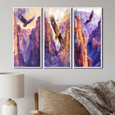 Eagle Above The Canyon I - Eagle Animal Canvas Prints Collection