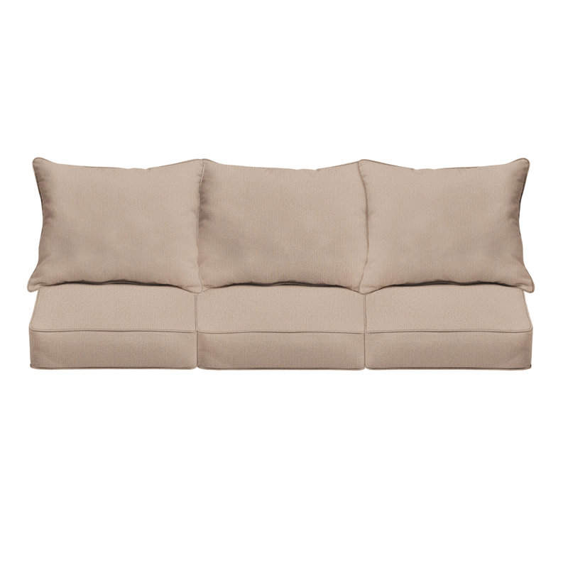 Outdoor 5'' Sofa Seat / Back Cushion, 29" W x 27" D, Light Gray