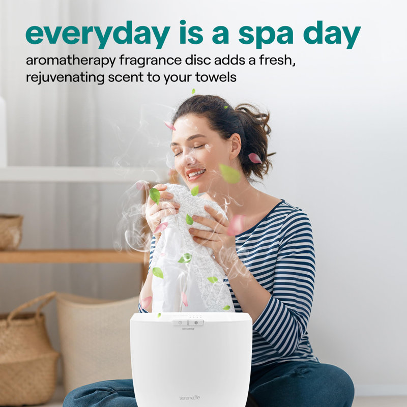 Bucket Towel Warmers with Customized Fragrances for Spa and Bathroom, Timer 15 30 45 60minutes, Fits 1 large Towel, Blanket, Bathrobe, PJs (Natural)