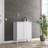 Stylish Shoe Cabinet with Metal Handle, White & Wood Finish, 36.2 x 41.7 x 15.0 inches | 100% Chipboard with MDF Frame, 0.7-inch Thickness | Wall-Mountable Design, Multiple Shelves for Organized Storage